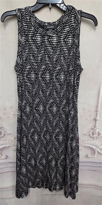 NWOT Karen Kane S Sleeveless Tank Dress Black White 126331