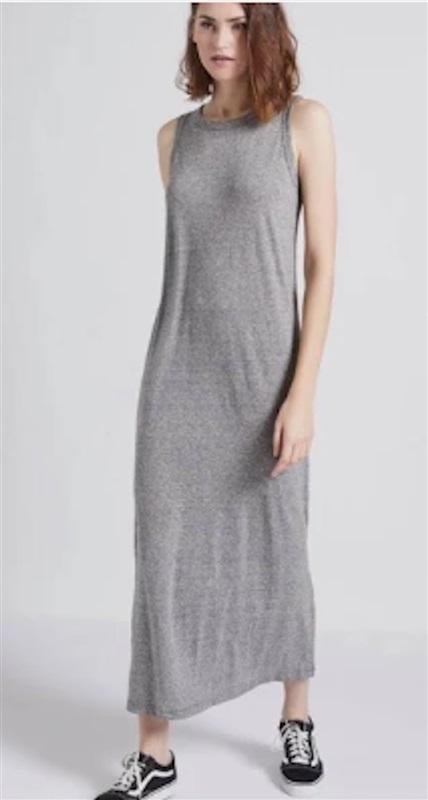 NWTD Current Elliott Sz 1 Perfect Muscle Tee Dress in Heather Grey 126337