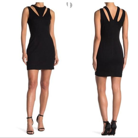 NWOT Bailey 44 S Blossom Dress Black Cut Out V Neckline 126347