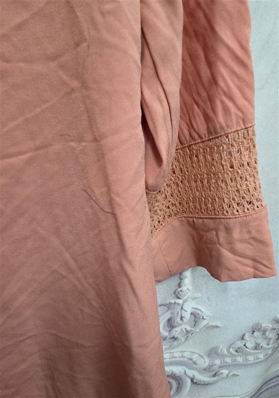 NWOT Miilla S Crochet Lace Neckline Shift Dress Tangerine Orange 126348