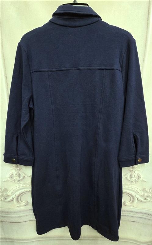 NWOTD Boston Proper M Three Quarter Sleeve Chic Zip Dress Blue 126353