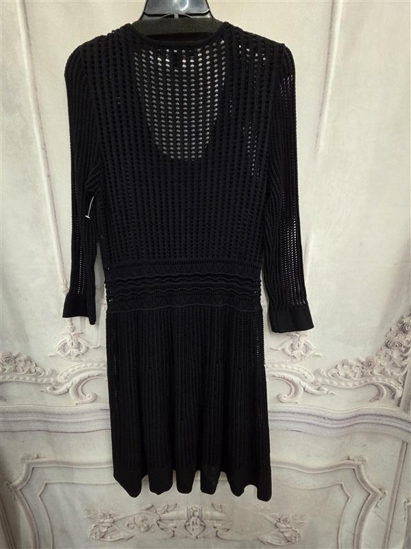 NWOT Boston Proper M Crochet Bejeweled Crochet Dress Black 126359