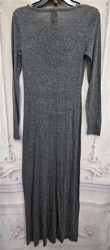 NWOT Bobi S Modal Jersey Long Sleeve Maxi Dress Gray 126369