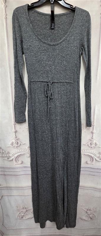 NWOT Bobi S Modal Jersey Long Sleeve Maxi Dress Gray 126369