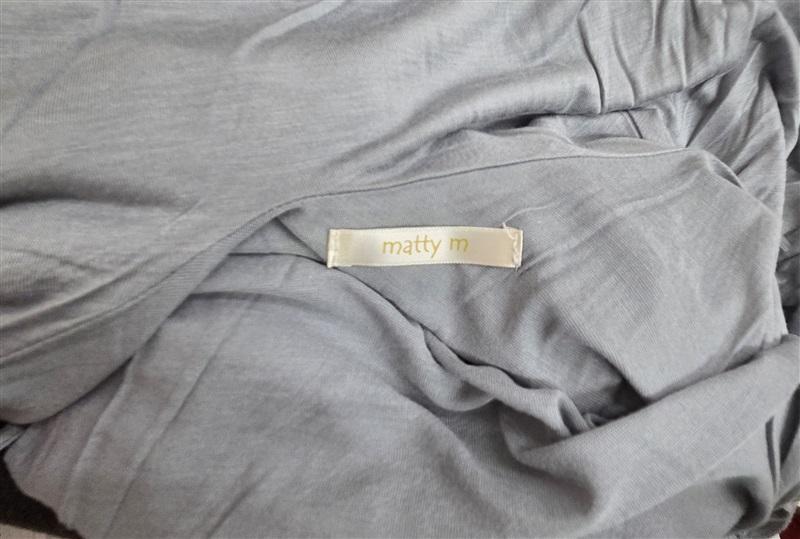 NWOT Matty M Large Layered Knit Maxi Dress Flounce Gray 126382