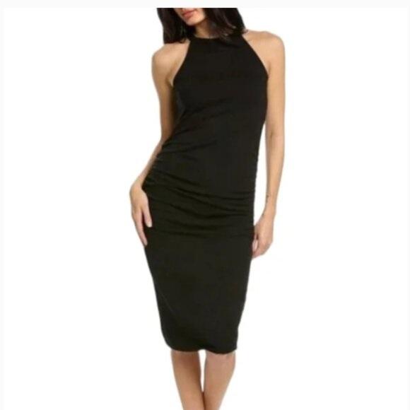 NWOT Michael Stars XS Vivian Halter Racerback Tank Midi Dress 1072 Green 126386