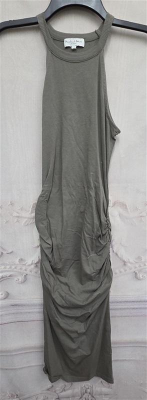 NWOT Michael Stars XS Vivian Halter Racerback Tank Midi Dress 1072 Green 126386
