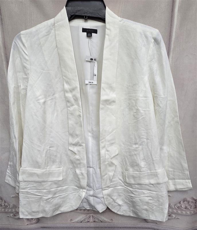 NWT Alfani M Linen White Jacket Blazer 123366
