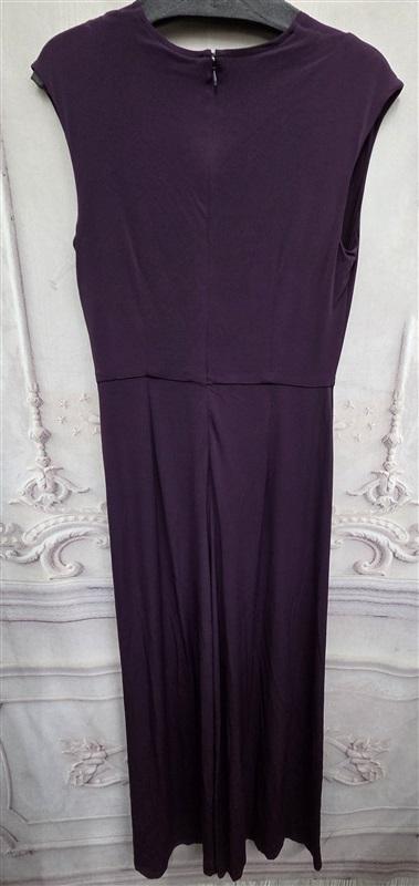 NWOT London Times Medium V neck Purple Drape Jumpsuit 126388