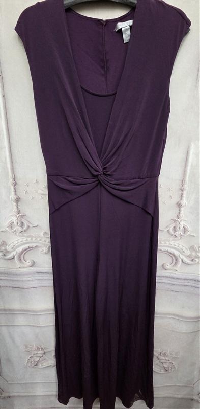 NWOT London Times Medium V neck Purple Drape Jumpsuit 126388