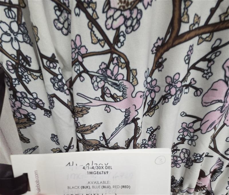 NWT Hale Bob M Jersey Faux Wrap Dress White Pink 126391