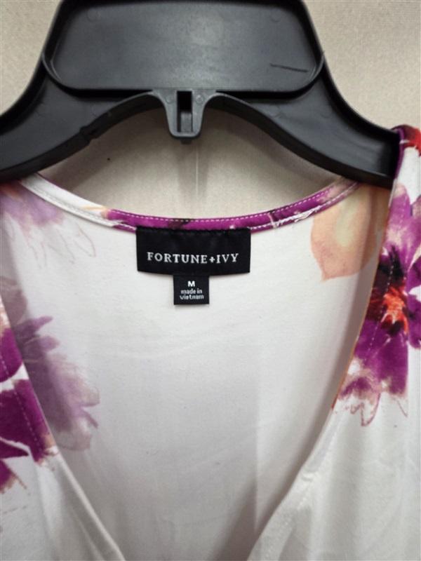 NWT Fortune & Ivy M Floral Hi Low Wrap Dress White Pink 126393