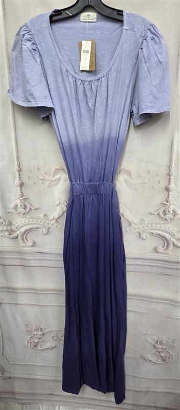 NWT Anthropologie T.LA SM Boho Blue Ombre Open Back Pocketed Midi Dress 126395
