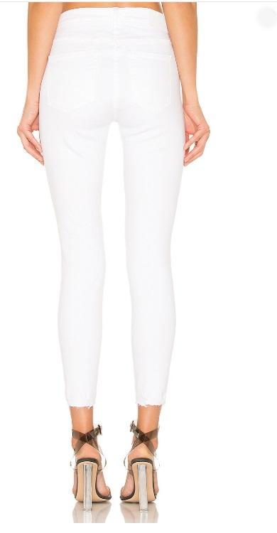 NWOT Pistola 27 Audrey Distressed Raw Leg Skinny Jeans White 126425