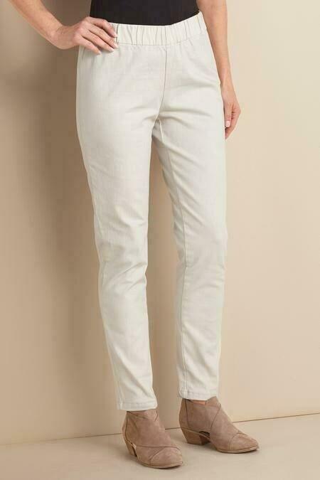 NWOTD Soft Surroundings XS White Pull On Jeggings 126437