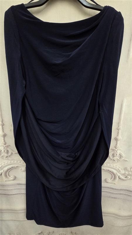 NWT R&M Richards 12 Drape Sleeve 7461 Short Dress Cocktail Blue 126438