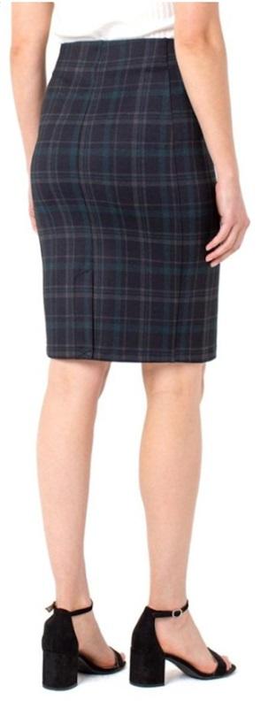 NWT Liverpool 14W Reese Hi-Rise Pencil Skirt Black Evergreen 126444