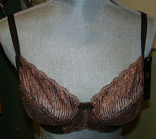 NWT Wacoal 32D La Femme Full Figure Underwire Bra 855217 Brown 126449