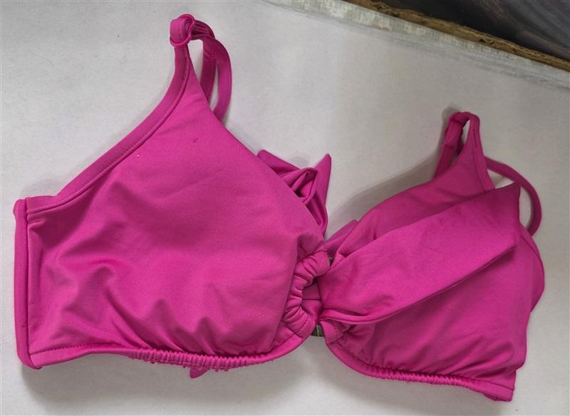 NWOT Seafolly SZ 6 USA Active Ring Front Bralette Bikini Top-Ultra Pink 126469