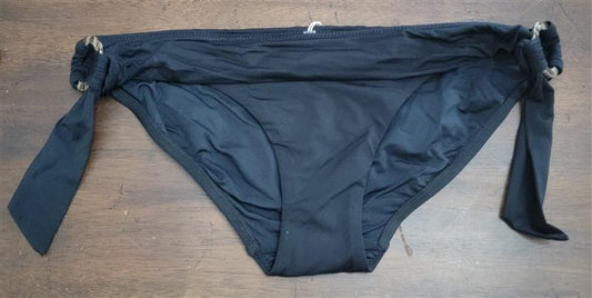NWOT Seafolly Unterteil 6 USA Black Side-Ring Bikini Swim Bottom 126472