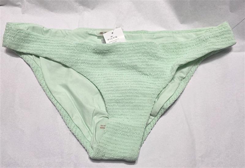NWT Pilyq PQ Azura S Smocked Tab FULL Bikini Bottoms Mint Green 126473