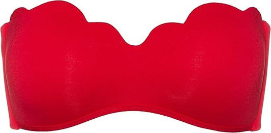 NWOTD Seafolly 4 USA Petal Bandeau Bra Bikini Bikini Top Red 126474