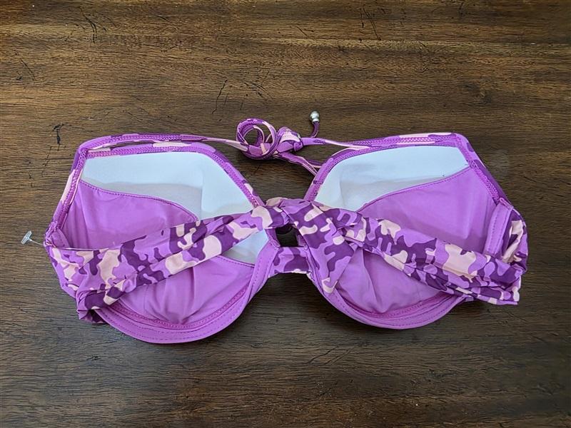 NWOT Calzedonia Colbey Sequin Push Up Pink Purple Camo Bikini Swim Top 126502