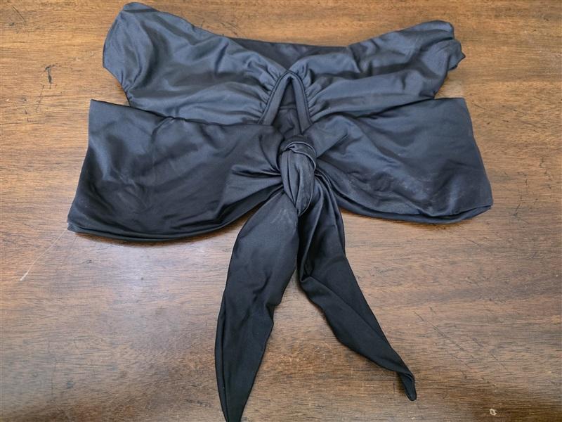 NWOT Pilyq S Bandeau V Wire Bow Coquette Crop Bikini Swim Top 126503