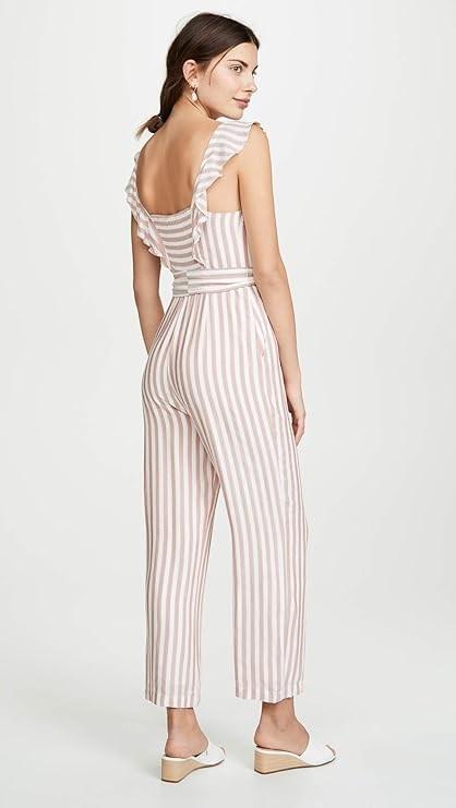 NWTD Paige L Marino Jumpsuit Cove Stripe Muted Clay 126507