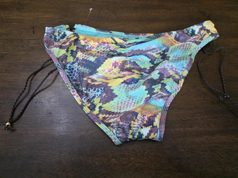 NWT Pilyq M Anaconda Lace Up Side Tie Full Bikini Swim Bottom 126517