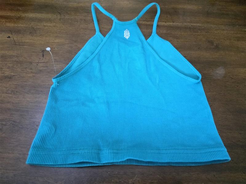 NWOT FP Free People Movement M/L Cropped Tank Teal Ribbed 126525