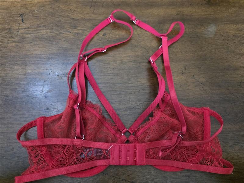 NWT Oh La La Cheri S/M Alix Bra Red Lace Strappy 126565