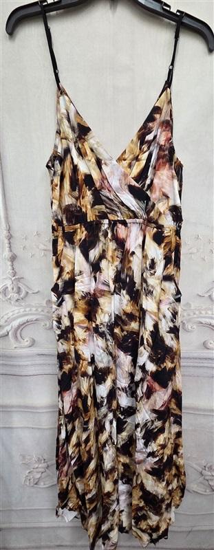 NWOT Young Fabulous Broke XL Surplice Kaleidoscope Tie Dye Maxi Dress 126582