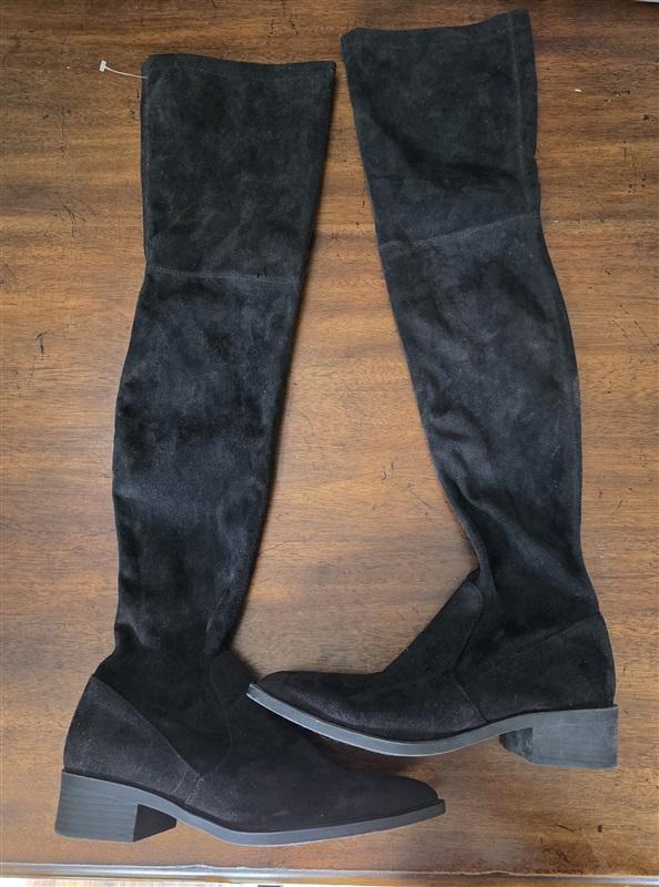 NWOT Steve Madden 6 Jody Black Suede Over the Knee Boots 126600