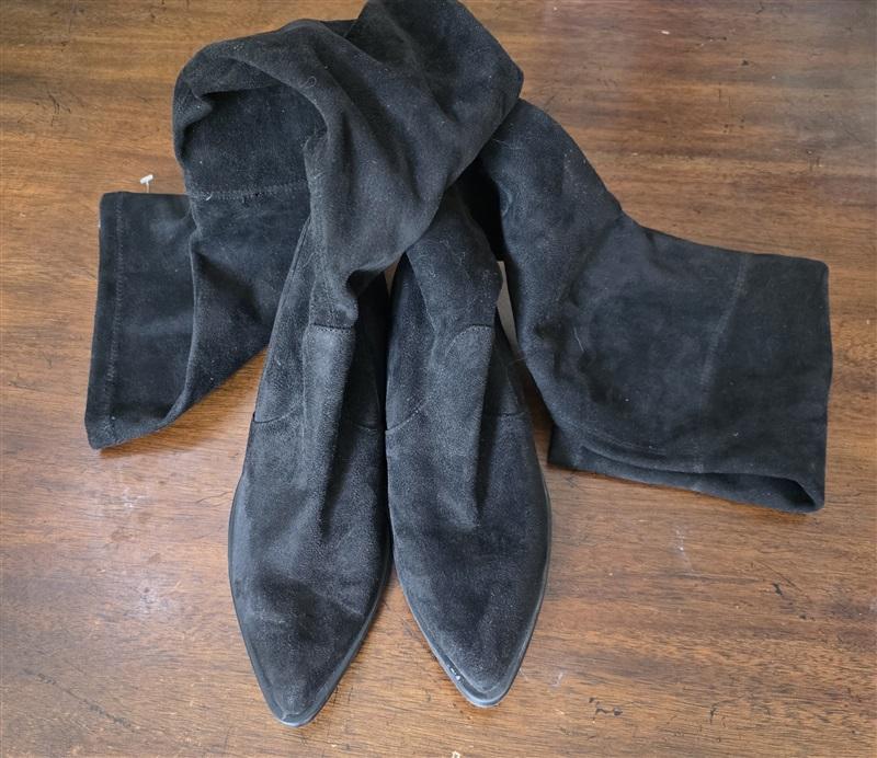 NWOT Steve Madden 6 Jody Black Suede Over the Knee Boots 126600