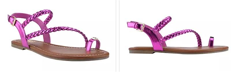 NWOT Guess 8 GBG Los Angeles Lindy Braid Sandals Pink 126604