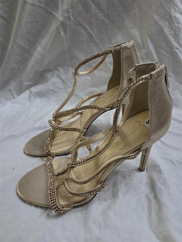 NWOT Jessica Simpson 9.5 Sidra Rhinestone Heeled Sandals 126606