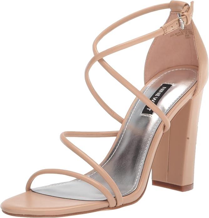 NWOTD Nine West 9 Maer Heeled Sandals Black Strappy 126612