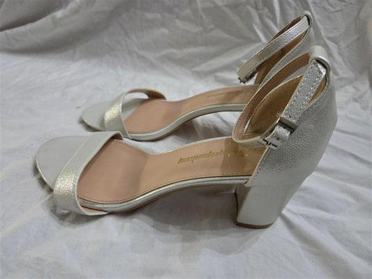 NWOTD Funky Monkey 9 Heeled Sandals Silver Strappy 126613