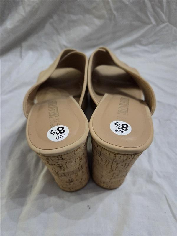 NWOTD Dream Pair 8.5 Cork Platform Heels Sandals Shoes Beige 126614