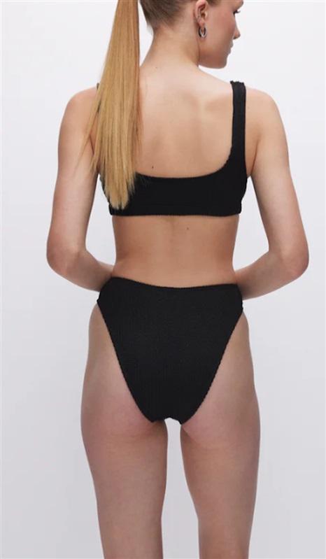 NWT Good American Rib XS Good Waist Bikini Bottom Black 126616