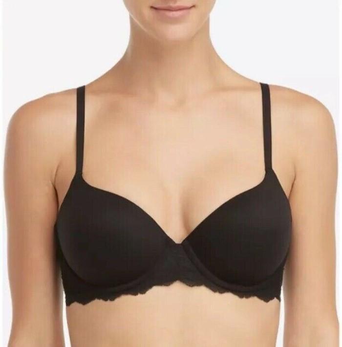 NWT Spanx 32C Undie-tectable Lightly Lined Demi Bra 30029R Black 126620