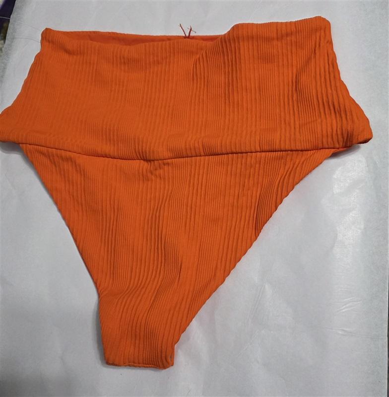 NWOTD L*Space M Everyday Pursuits Pointelle Rib Desi Bikini Bottom Orange 126638
