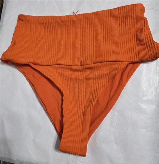 NWOTD L*Space M Everyday Pursuits Pointelle Rib Desi Bikini Bottom Orange 126638