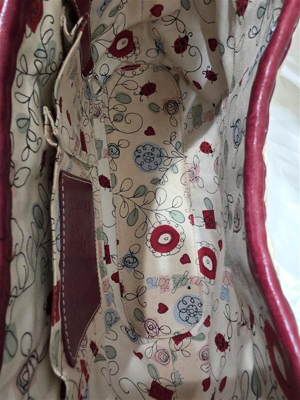 Vintage Brighton Woven Straw & Leather Bag Satchel Purse 126658
