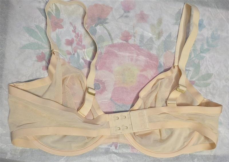 NWOT CUUP 32G The Plunge Mesh Ivory Sheer Underwire Bra 126672