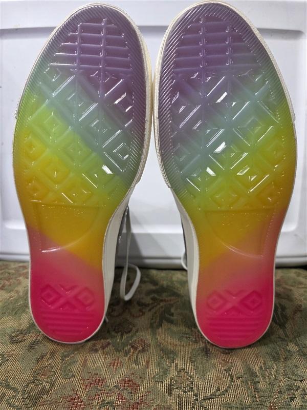 NWOT Converse M 12 W 14 Chuck 70 Pride Silver White Hi Top Tennis Shoes 126676