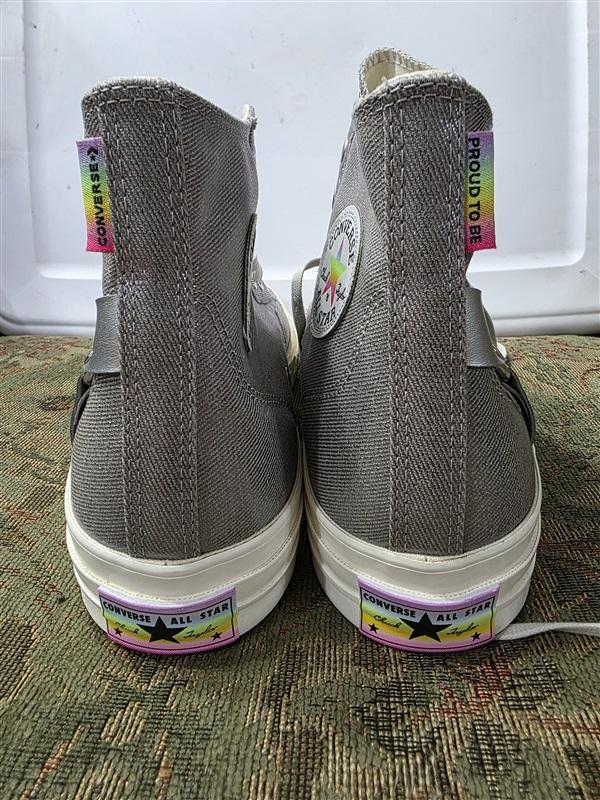 NWOT Converse M 12 W 14 Chuck 70 Pride Silver White Hi Top Tennis Shoes 126676