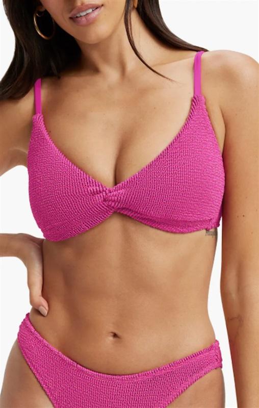 NWT Good American XL ALWAYS FITS TWIST BIKINI TOP Fuschia Pink 126679