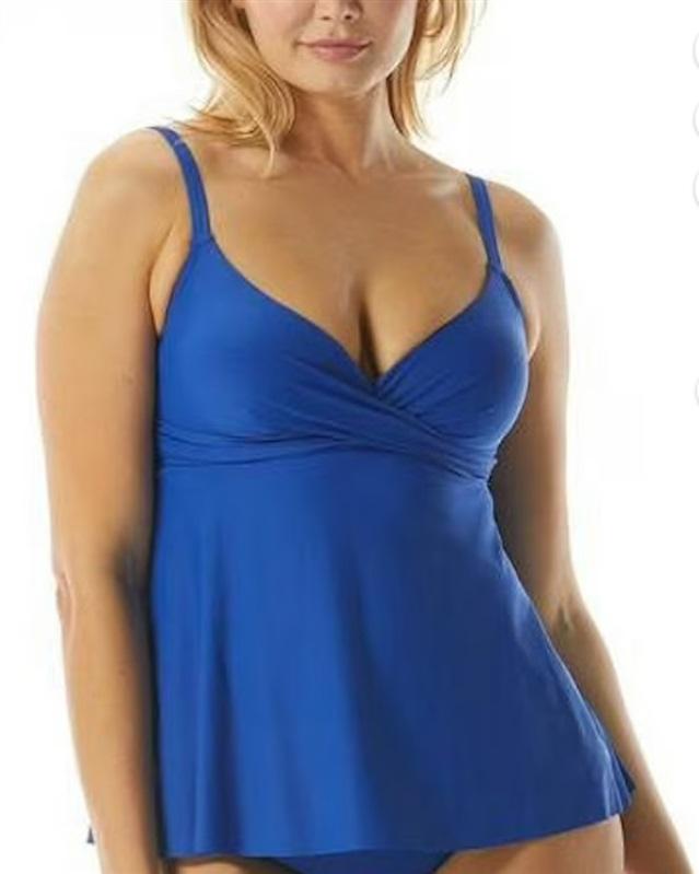 NWT Coco Reef 38D Contours Diamond Underwire Wrap Tankini Top 126683